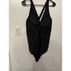 Aqua Eve Women Size 22W one piece swimsuit Black Color